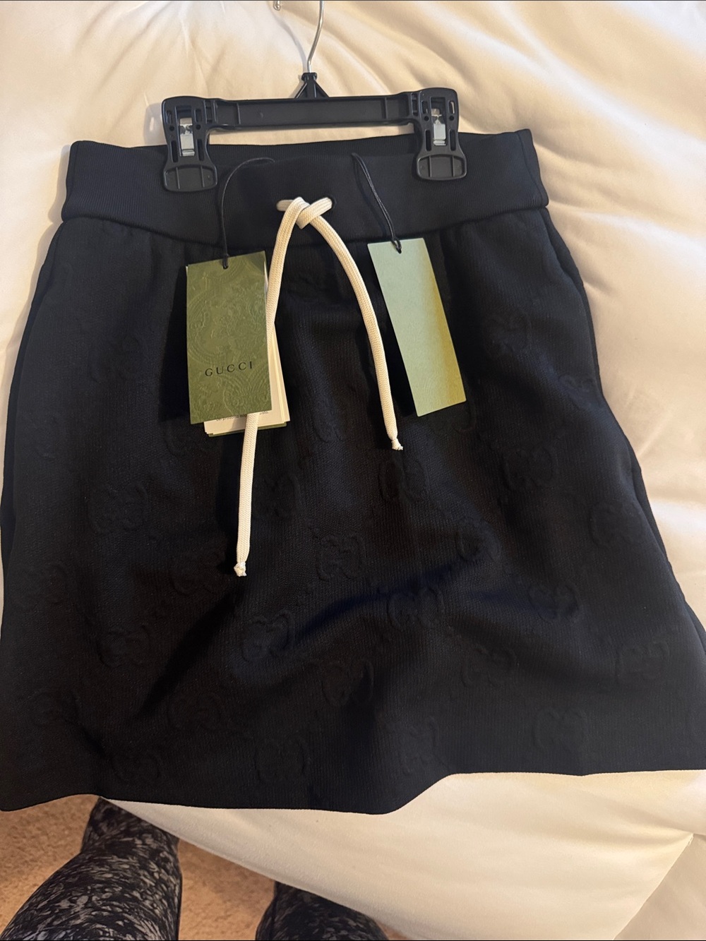Gucci Black Mini Skirt with Drawstring